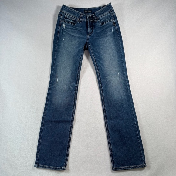 Sliver Jeans Womens 27 Blue Suki Straight Mid Rise Medium Wash Stretch - Picture 1 of 11